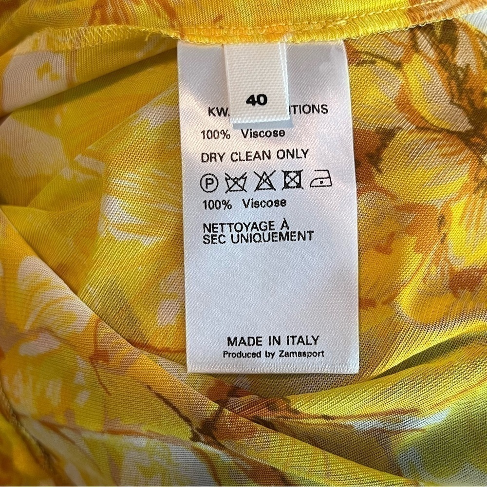 Kwaidan Editions Floral Mesh Roll Neck Top Yellow Size 40 (US 8) - Picture 11 of 11